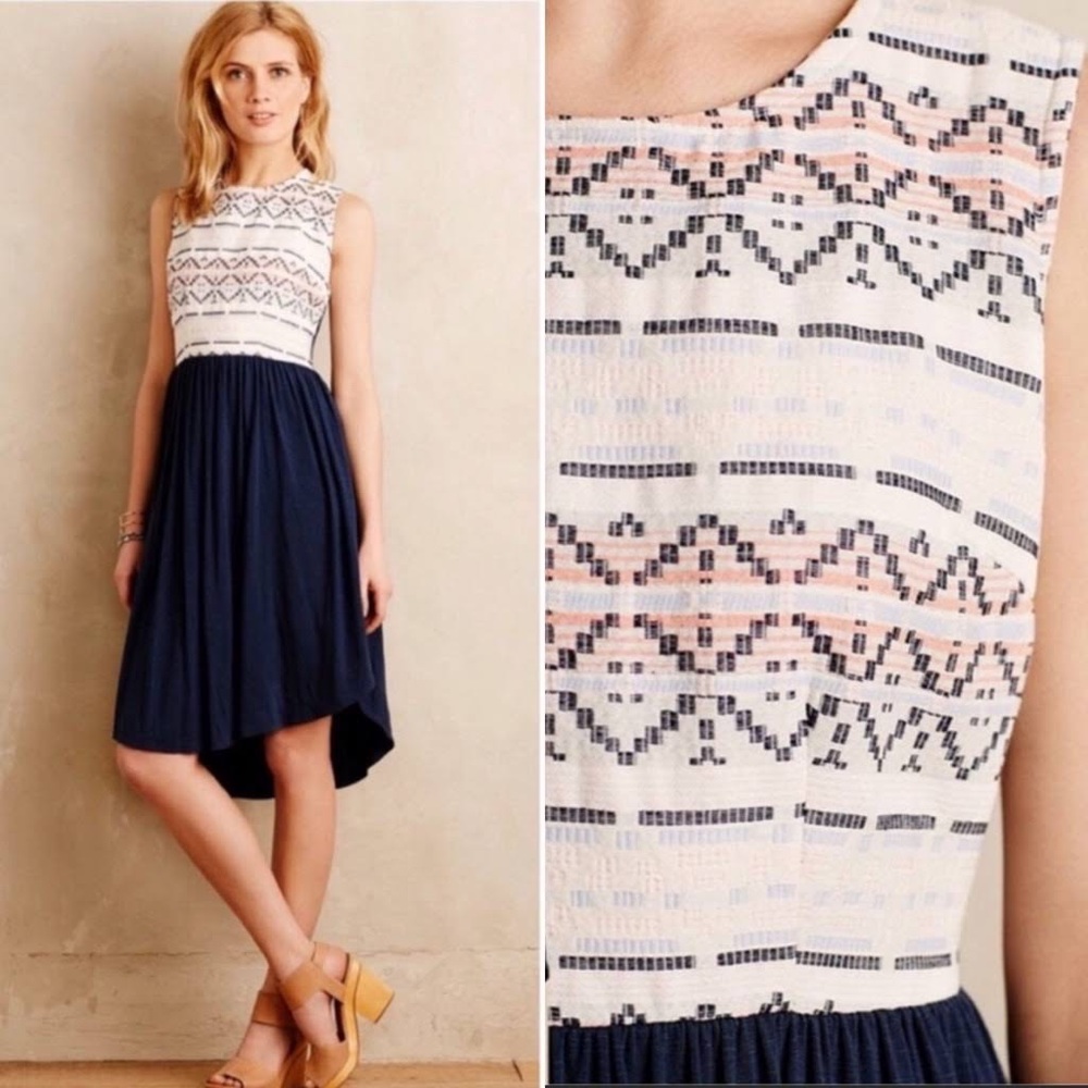 ASO Joanna Gaines Anthro Doland Left Coast Sabado Dress Size M